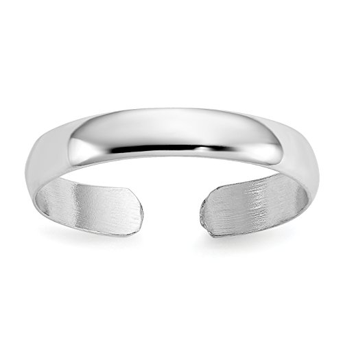 Saris And Things D1954 14K White Gold Toe Ring thumb #6