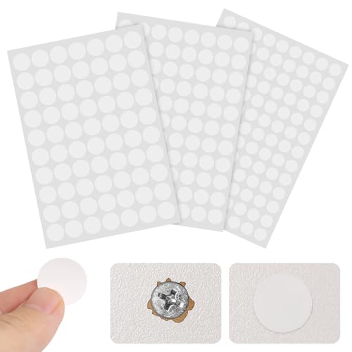 FOMGIIN 275 Stück Weiß Schraubenabdeckung Selbstklebend, Ø13mm Ø16mm Ø19mm PVC wasserdichte Schraubenloch Selbstklebende Schrauben Abdeckkappen Aufkleber für Schreibtische, Möbel, Wandschränke