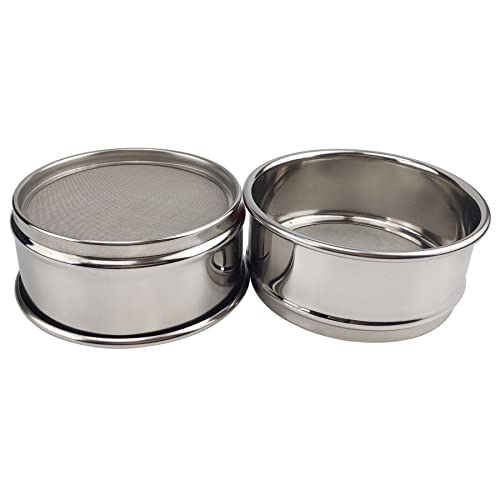 LABALPHA 35 Mesh Lab Sieves, Test Sieve #35 Mesh, 4'' Diameter, 304 Stainless Steel Wire Cloth (0.5mm)