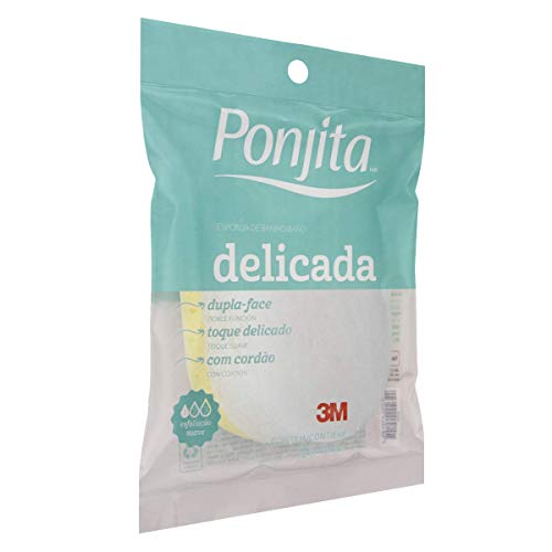 Ponjita, 3M, Esponja para Banho, Dupla Face, Delicada