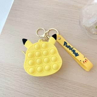 Image of AUGEN Cute Pop It Coin Purse Pouch Keychain For Gifting With Key Ring Anti-Rust (Pack Of 1)
