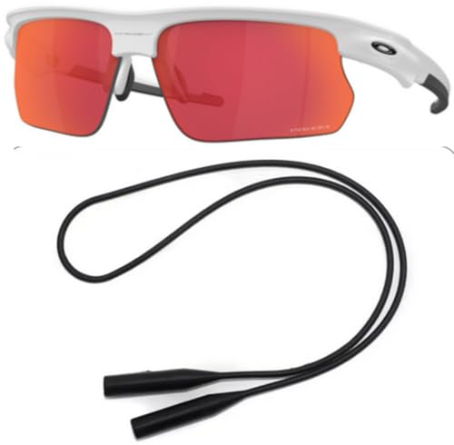 Oakley OO9400 Sunglasses Bundle: OO 9400 BISPHAERA 940010 Matte White/Prizm Field Policarbonate Standard and Universal Anti-slip Silicone Leash2