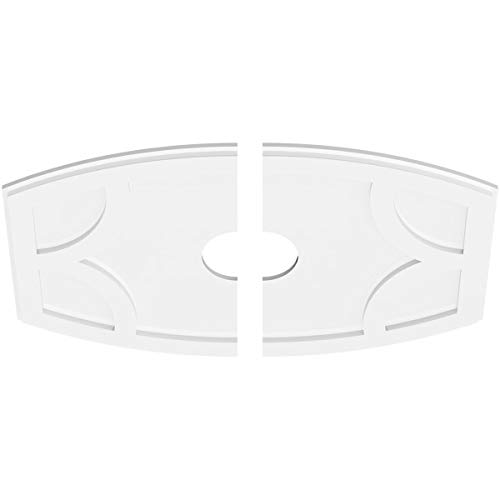 Image of Ekena Millwork CMP32X21KY2-05000 Kailey Architectural Grade PVC Contemporary, Two Piece Urethane Ceiling Medallions 32 inchW x 21 3 /8 inchH x 5 inchID x 17 1 /4 inchC x 1 inchP