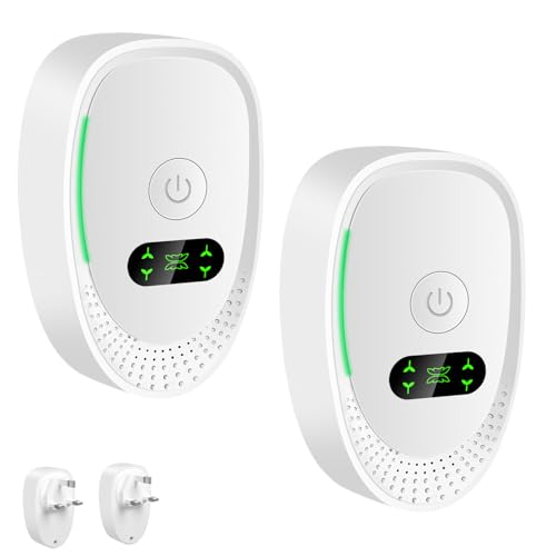 Air Purifier for Bedroom Home，Plug in Automatic Air Freshener for Smokers/Pets/Shoes，Mini Portable Loniser Air Purifier with Negative Ion Filter for Office/Home/Room/Kitchen，2 PCS