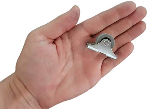 (Packung mit 20 Stück) 25 mm Gummirollen-Set aus Kunststoff, drehbar, Doppelrollen, Metall mit Platte, für Möbel, Geräte & Ausrüstung, kleine Mini-Rollen