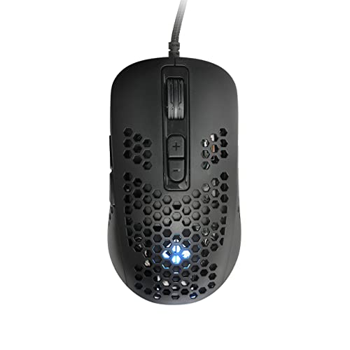 Image of (Refurbished) Cosmic Byte Orcus RGB Honeycomb Gaming Mouse with Software, Ultra Lightweight 74Grams, Braided Cable (Black)
