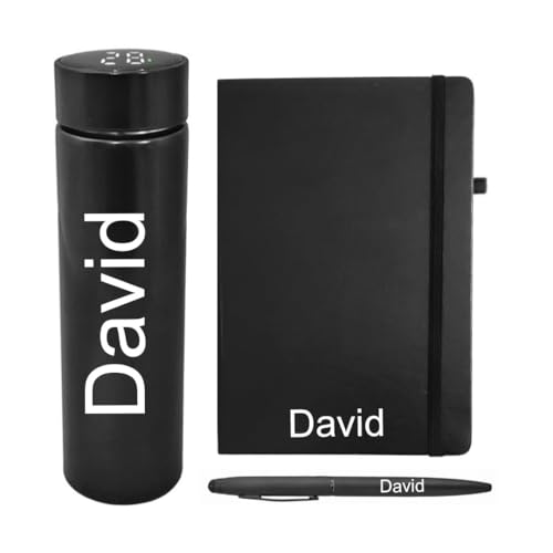 Image of Personalised 3 in 1 Corporate Gift Set which Includes Diary,Bottle & Metal Pen. Personlised Gift Set On Rakhi, Employee of The Month, Personalised Corporate Gift for Clients.