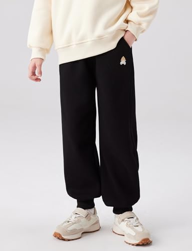 Happy Cherry Girls Kids Warm Joggers Sweatpants with Pockets Elastic Waist Long Pants for Workout Running3