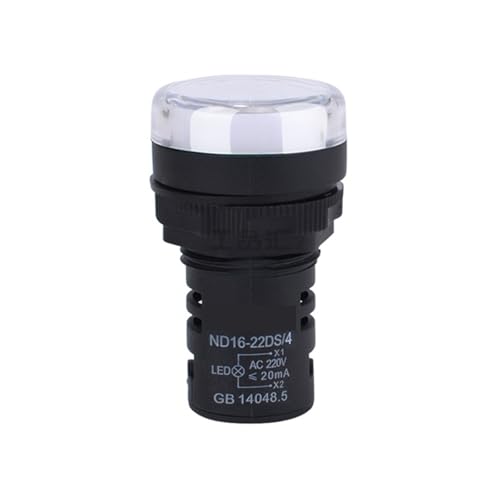 Voyant lumineux ND16-22DS/2 AC/DC 24V blanc pour panneau électrique