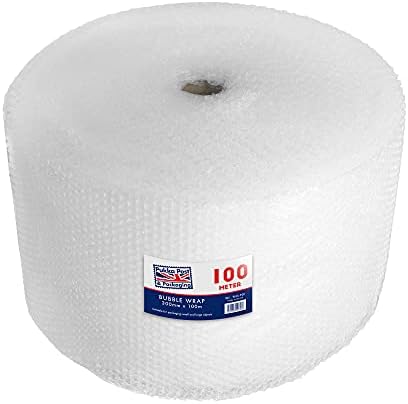 Pukka Pad, Pukka Post Lightweight Protective Bubble Cushioning Wrap for Packaging and Mailing, Small Air Bubbles, 500mm x 50m Roll, Clear for Packing or Storage Boxes