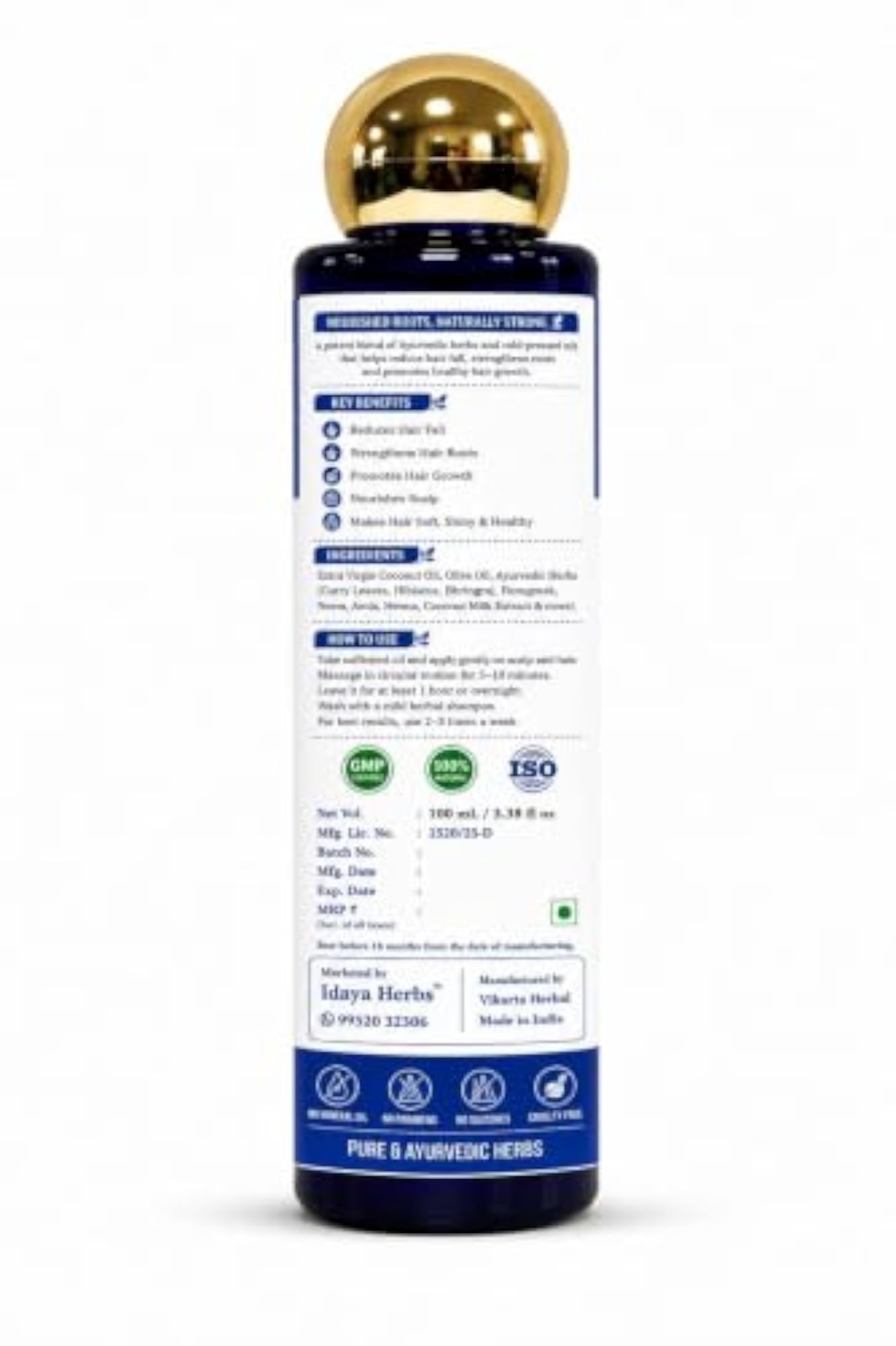 Herbal Hair Oil with Coconut & Olive, 100ml Pack of 4
