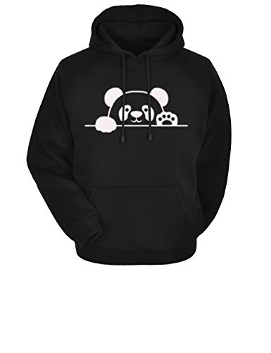 Image of More & More Unisex Kid's Cotton Hoodie Sweatshirt with Pocket Full Sleeves Hooded Neck Solid Pattern Regular Fit Panda Theme and Standard Length | Kids Hoodies for Casual