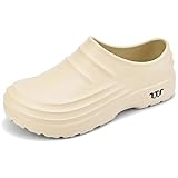 Chef Shoes for Men Women Fashion Slip Resistant Kitchen Work Nursing Shoes Unisex Lightweight Comfortable Casual Fur Lined Water Resistant Indoor and Outdoor Yard Garden Shoe A-Beige