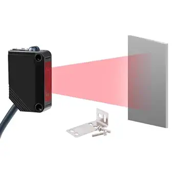 E3Z-D62 Photoelectric Sensor Switch Proximity Switch,0-300MM Adjustable Indoor Wall Mounted Photoelectric Beam Sensor NPN (NO Or NC Switchable)