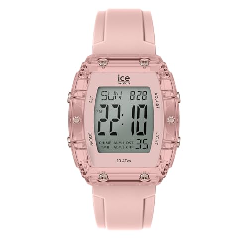 ICE-WATCH - Ice Digit boliday Nude Clear Rose-Gold - Montre Rose-Gold pour Femme avec Bracelet en Silicone - 024563 (Small)