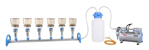 MultiVac 610-MS-T, 6-Branch Aluminum Manifold Vacuum Filtration System, AC 110V/60Hz