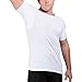 Ejis Sweatproof Undershirt for Men | Crew Neck Cotton | Classic Fit T Shirt with Sweat Pads | Odor Resistant | Blocks Sweat (Large, White)