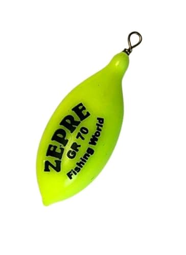 Piombo Pera Plasticato Fluo con Girella (90, Grammi)