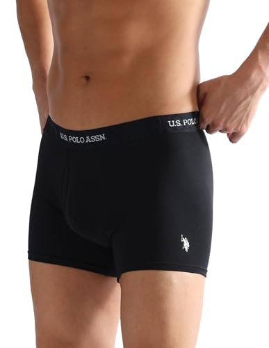 Image of U.S. Polo ASSN. Mens ET007 Anti Microbial Essential Long Underwear Trunk with Pouch Opening -Pack of 1