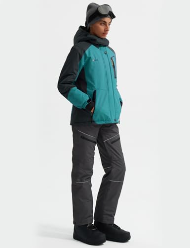 GEMYSE Women's Winter Waterproof Ski Jacket Mountain Windproof Fleece Coat with Hood - Image 6