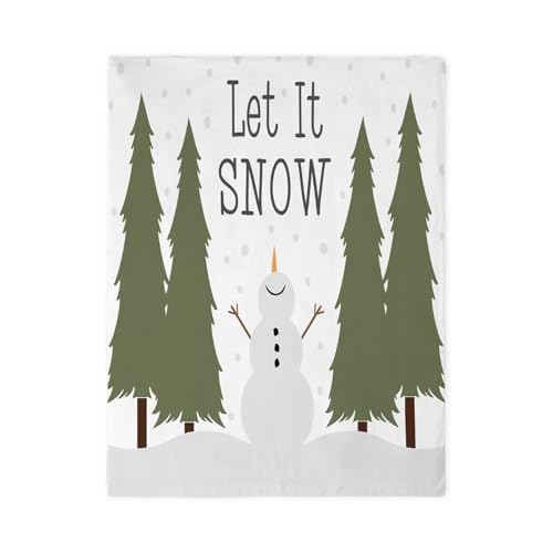 CafePress Let It Snow Snowman Twin Duvet Cover, Printed Comforter Cover, Unique Bedding,