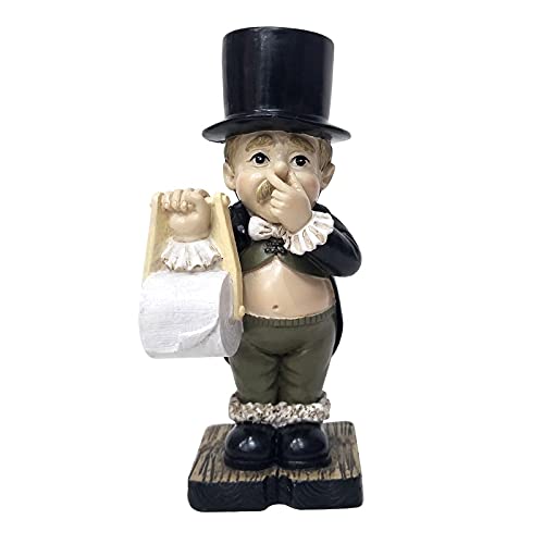 Portarotolo per carta igienica in piedi in acciaio inox, con porta carta igienica, supporto per carta igienica, supporto per carta igienica, supporto per carta igienica (Nero opaco