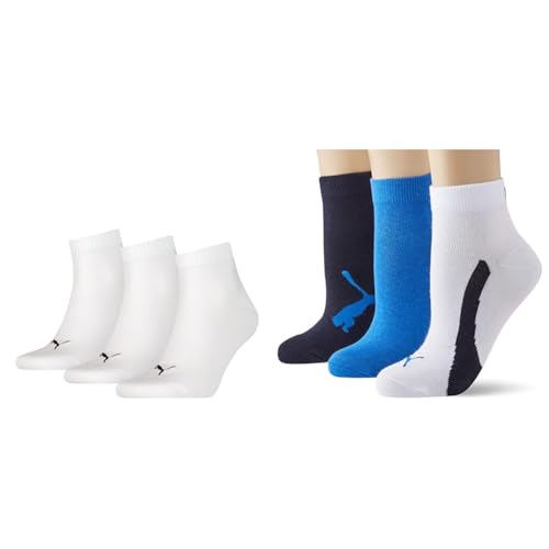 Chaussettes de sport PUMA et Head blanches et bleues en lot de taille 39-42