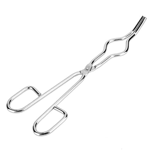 RG� Steel Crucible Tong for Schools-Colleges Chemistry Biochemistry Laboratory, Lab Apparatus| Lab Hot Beakers, Flasks, Dishes Tubes Holder | for Melting Beaker | Lab Product | (Pack of 2) (10")