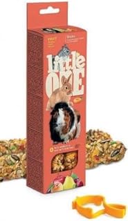 Little One Stick | Snacks for Rodents | Rabbits | Chinchillas | Degus | Guinea Pigs | Pack of 6 x 2 x 60 g (Fruit) product image