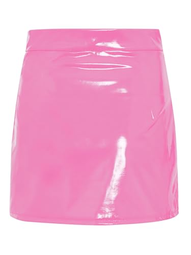 renvena Womens Wet Look High Waist Bodycon Mini Skirt Double Zipper Slit Hip Skirt Clubwear4