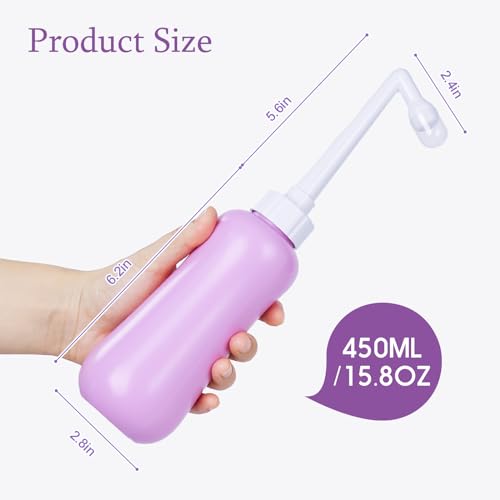 Image of Portable Bidet Travel Large Capacity 15.8oz Personal Toilet Handheld Purple