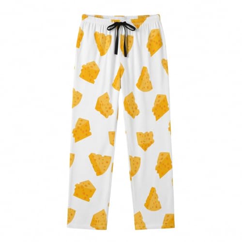 Pantalones de pijama para hombre, cómodos, pantalones de tiempo libre, pierna ancha, pantalones de pijama, pantalones rectos, pantalones de dormir de moda con cordón y bolsillos, pantalones largos de