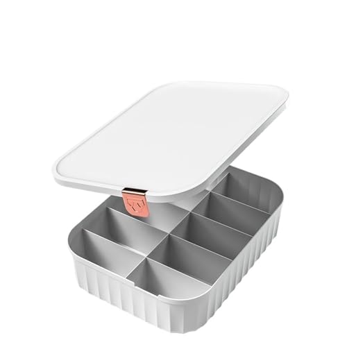 IUVYTA Caja organizadora ropa interior Caja De Almacenamiento Ropa Interior, Organizador Armario, Calcetines, Cajón(White 10 Grid)