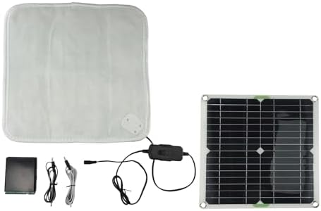 HogarTech Solar Heating Pad 50W Pet Foot Warmer Carpet with Energy Storage Box Rechargeable Electric Heat Mat for Dogs Cats Winter