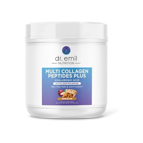 DR. EMIL NUTRITION Multi Collagen Peptides Plus - Apple Pie Flavor | 9g Collagen + Hyaluronic Acid | Skin, Hair, Nails & Joint Support | Paleo & Keto-Friendly, Non-GMO, 11.3 oz Cover