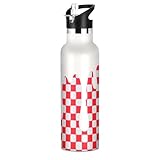 Photo Gallery borraccia sportiva a quadri con motivo a quadri di gelato rosso, a prova di perdite, senza bpa, con coperchio a prova di perdite, a doppia parete, isolamento sottovuoto, per sport, palestra, viaggi Photo Gallery borraccia sportiva a quadri con motivo a quadri di gelato rosso, a prova di perdite, senza bpa, con coperchio a prova di perdite, a doppia parete, isolamento sottovuoto, per sport, palestra, viaggi