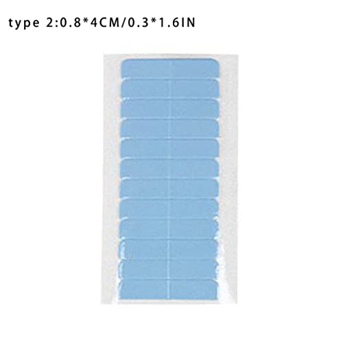 XUSIJAKQ1 3 12 peças guias fita adesiva renda peruca frontal fitas guia azul0.8 * 4cm*12p