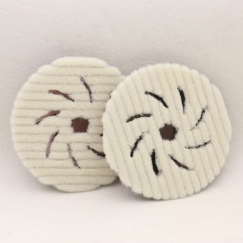 Yhenlovtt Almohadilla de pulido de coche de 125 mm de lana suave y esponja, disco de pulido profesional para detalles automotrices, compatible con ceras, selladores y esmaltes