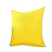 Funda de almohada de fibra química, color sólido, funda de cojín para sofá, cama, reposacabezas de cama, sin cojín, 45 x 45 cm, color amarillo, 1 pieza de calidad superior y creativa
