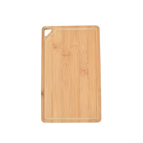 Comgooldool Tabla de cortar de madera para preparar comidas, servir frutas y queso, bandeja reversible para cortar y tallar, grano de madera natural, apta para lavavajillas, madera dura de grado