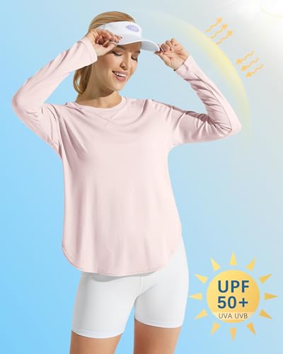 Image of G4Free Lightbreeze Womens UPF 50+ Long Sleeve Workout Tops Quick Dry UV Sun Shirt Running Gym Hiking Yoga Casual Lightweight