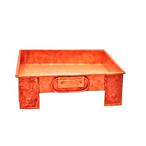Image of Havan kund Pure Copper with Handle On Both Side, for Yagya Kund, Deepawali Pujan, Grah Puja,Birth, Marriage and Temples, Kund for Pooja and Yagya for Hindu Ritual (10 INCHES)