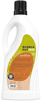 BubbleNut Wash Natural And Organic Dishwash Liquid (1.8 Lits), Soap nuts-based, Baby safe, Eco friendly Herbal Dish washing Liquid, Hypoallergenic, Sensitive Skin (1.8 Lits)