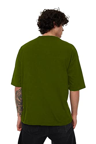 Image of Solid Baggy & Dropshoulder Oversized T-Shirt for Men