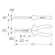 KS Tools 117.1291 CLASSIC 1000V Flachrundzange, 200mm