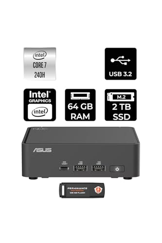Nuc 15 Pro Slim Intel Core 7 240H 64GB 2TB Ssd Fdos Mini Masaüstü Bilgisayar