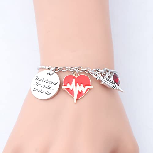 PLITI Phlebotomist Bracelet - Phlebotomy Technician Graduation Gift: 'She Believed She Could So She Did'4
