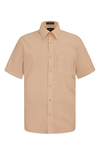 G-Style USA Men's Regular Fit Short Sleeve Solid Color Dress Shirts2