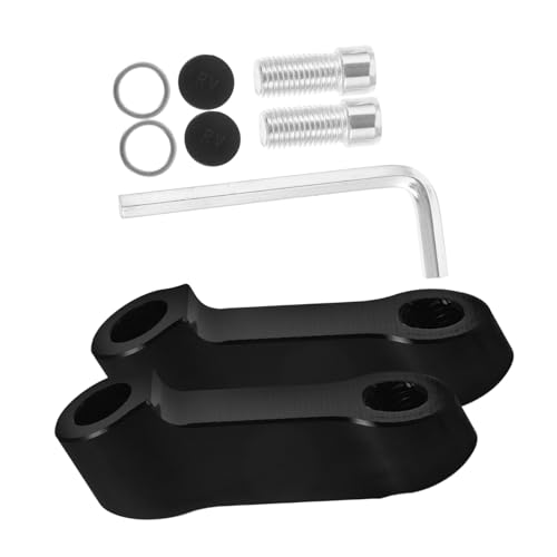 1 set Estensore Specchietti Retrovisori per Riser Alluminio Maggiore Visibilità e Sicurezza per Bike Accessorio Resistente e Stillegante