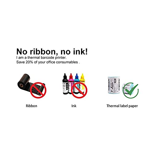 Image of Label Barcode Printer Thermal Label Printer 4 Inch 22mm to 118mm Bar Code Printer USB Port